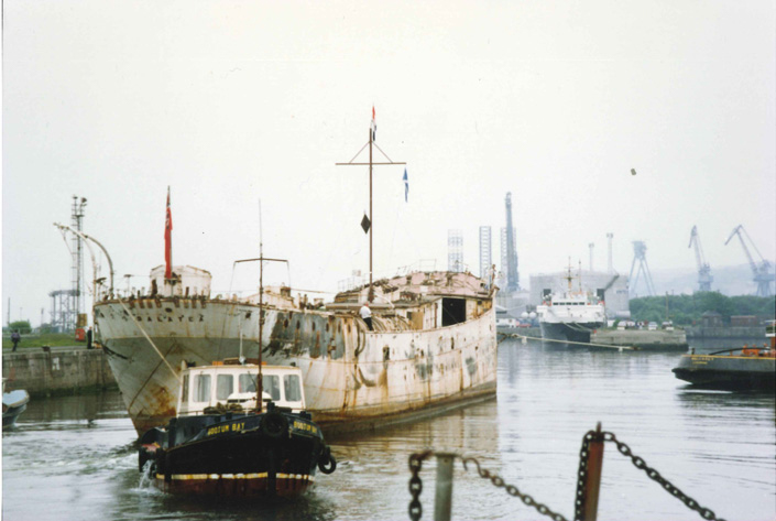 Galatea arriving back on the Clyde 1993